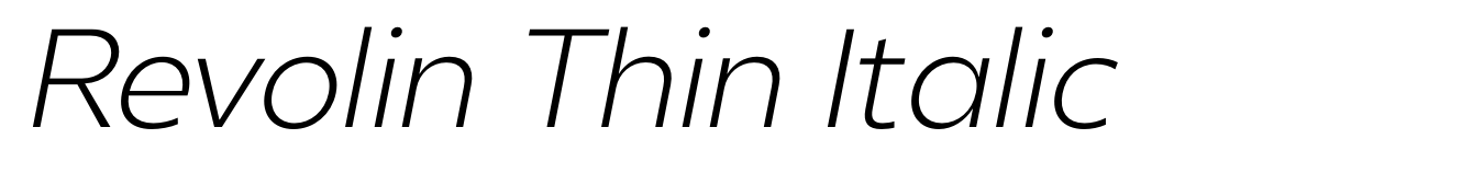 Revolin Thin Italic